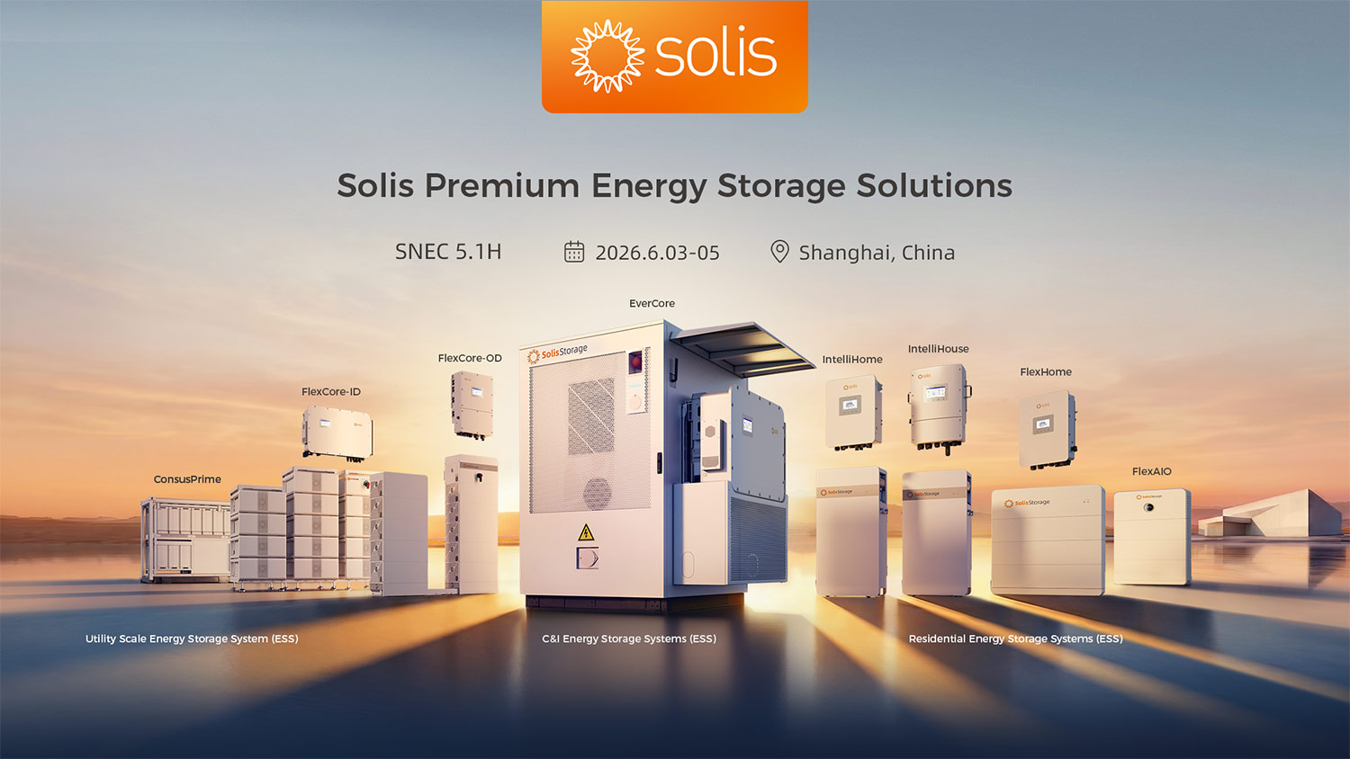 Solis เปิดเกม “Energy Intelligence”โชว์โซลูชัน Storage ครบทุกระดับในงาน SNEC 2026